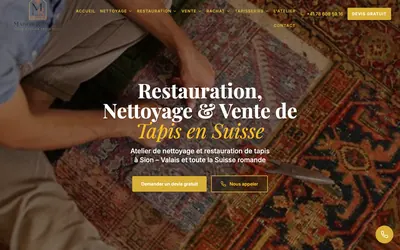 Capture de la page d’accueil du site Maison Romande, sur ordinateur
